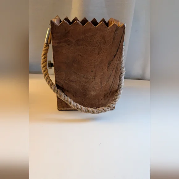 Frankenstein Wooden Halloween Lantern with Rope Handle - Picture 4 of 7